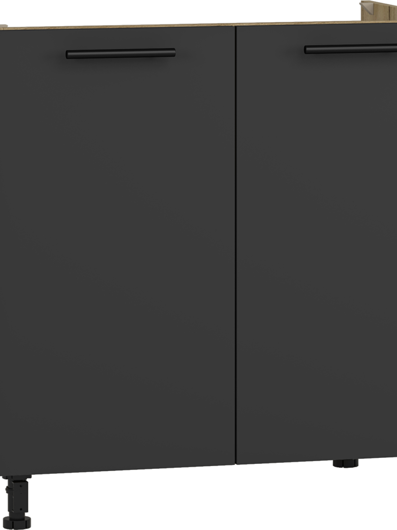 VENTO DK-80/82 sink cabinet, color: craft oak/antracite