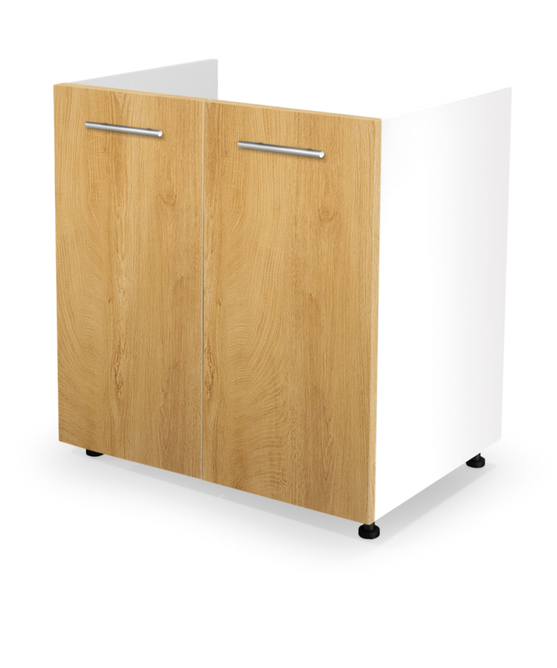 VENTO DK-80/82 sink cabinet, color: white / honey oak