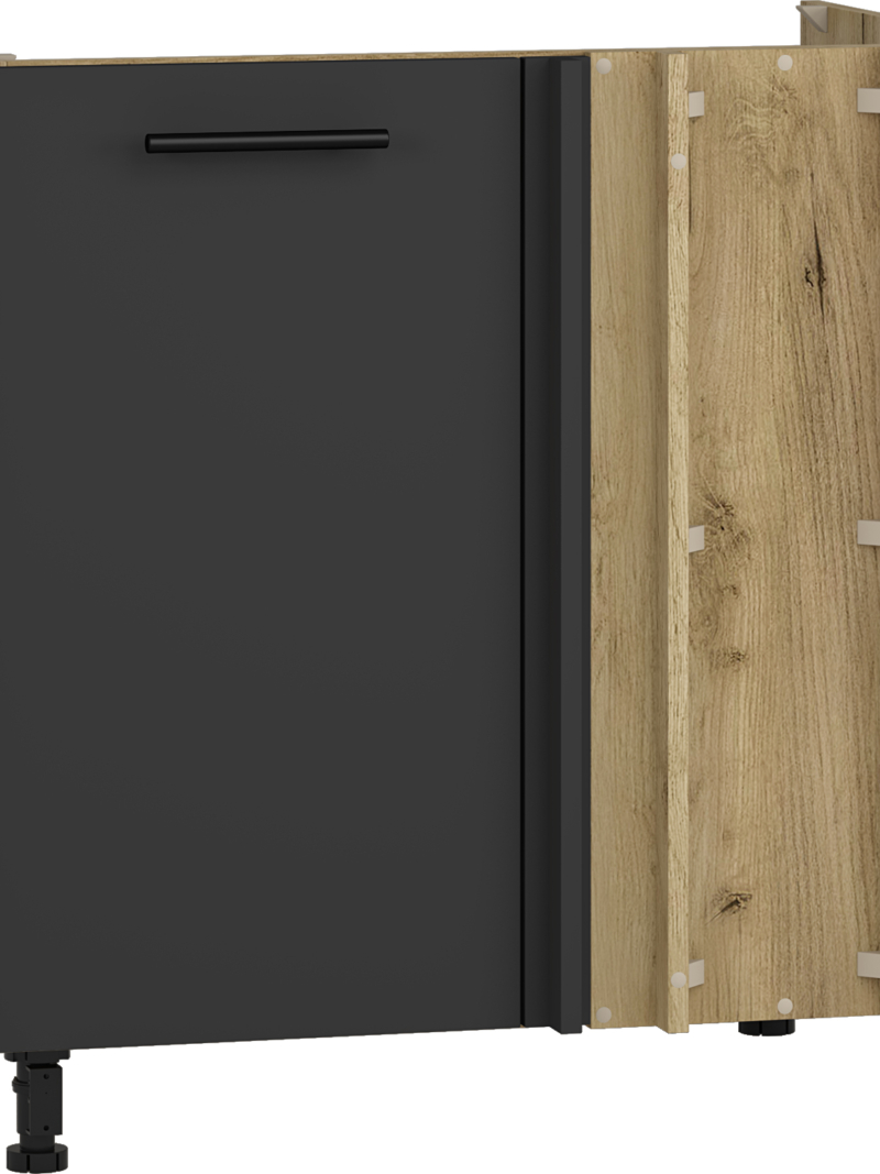 VENTO DK-80/82 corner sink cabinet, color: craft oak/antracite