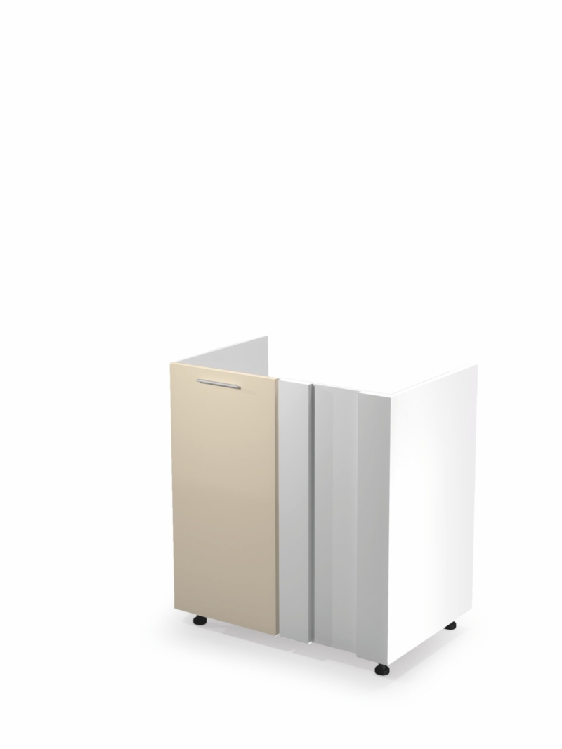VENTO DK-80/82 corner sink cabinet, color: white / beige