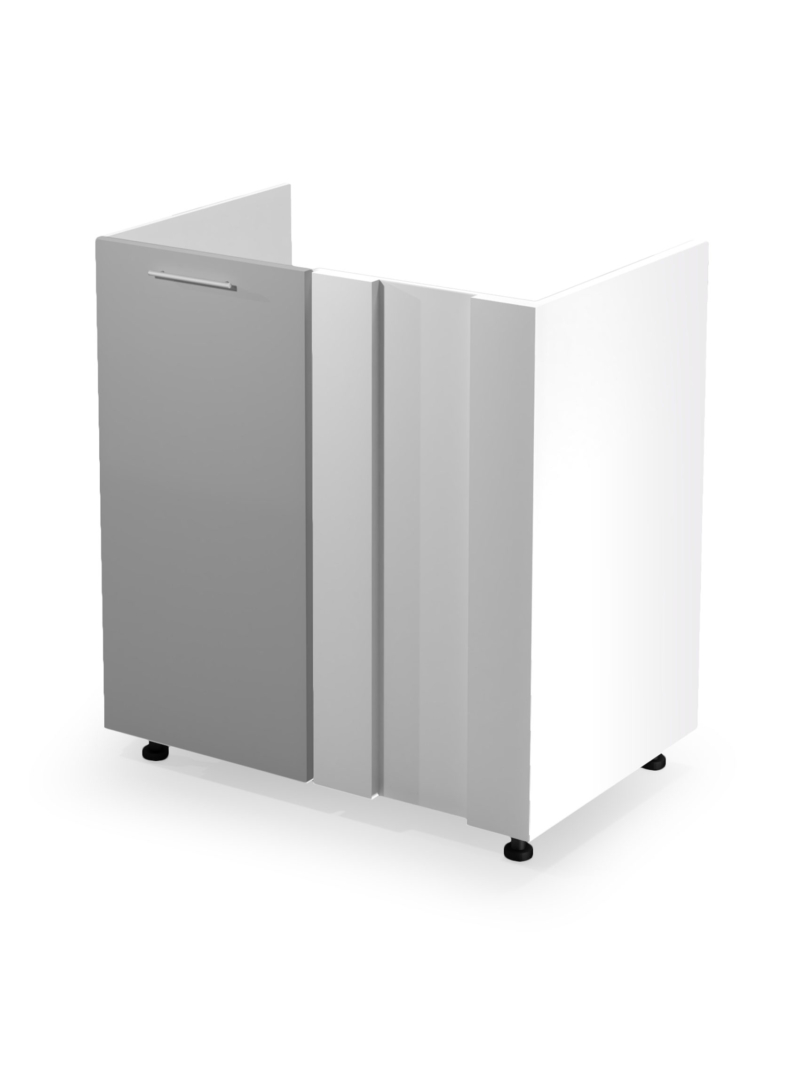 VENTO DK-80/82 corner sink cabinet, color: white / light grey