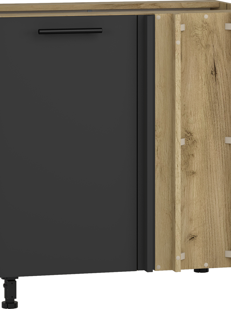 VENTO DN-100/82 corner lower cabinet, color: craft oak/antracite