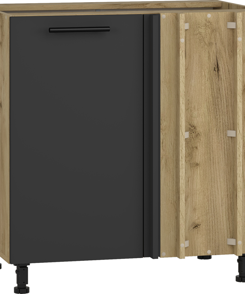 VENTO DN-100/82 corner lower cabinet, color: craft oak/antracite