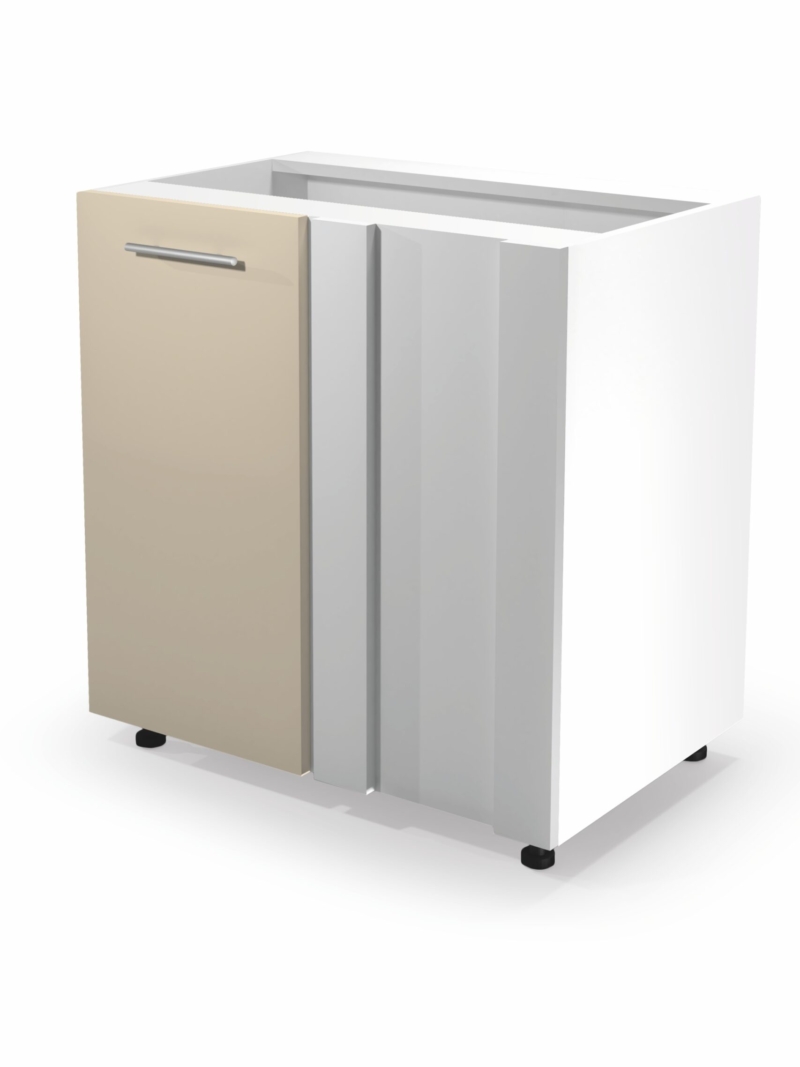 VENTO DN-100/82 corner lower cabinet, color: white / beige