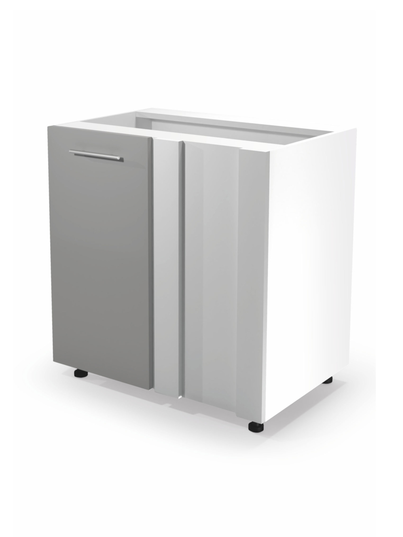 VENTO DN-100/82 corner lower cabinet, color: white / light grey