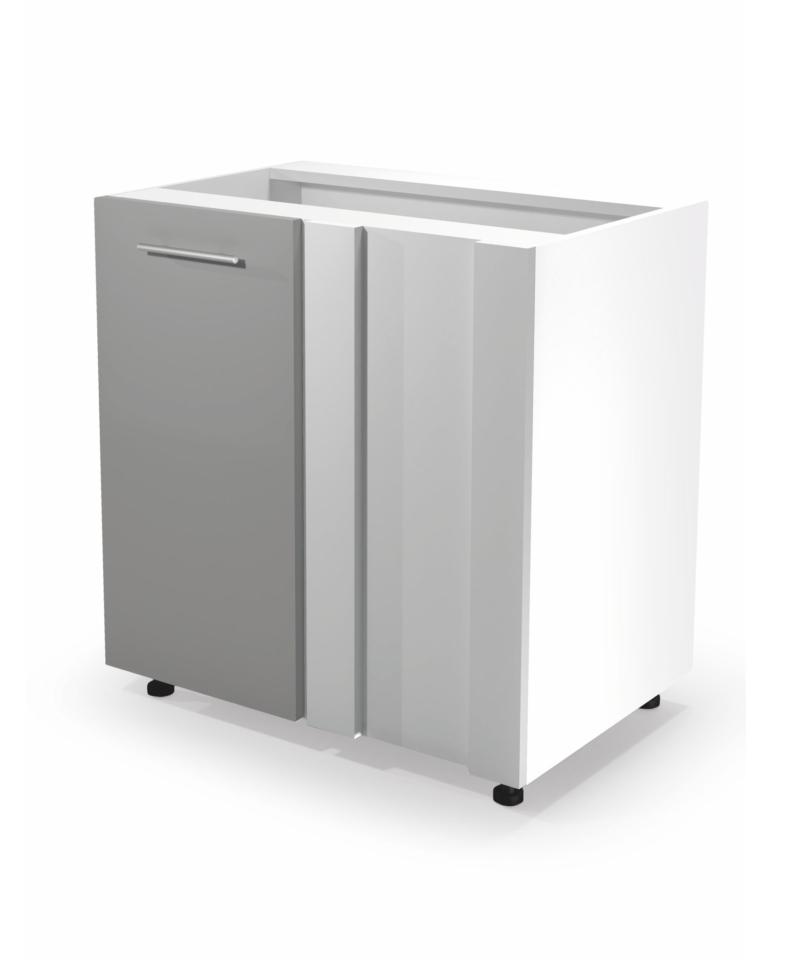 VENTO DN-100/82 corner lower cabinet, color: white / light grey