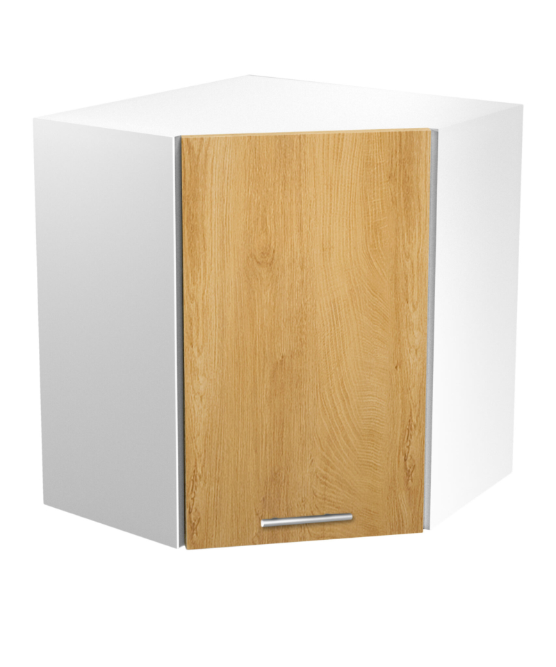 VENTO GN-60/72 corner top cabinet, color: white / honey oak