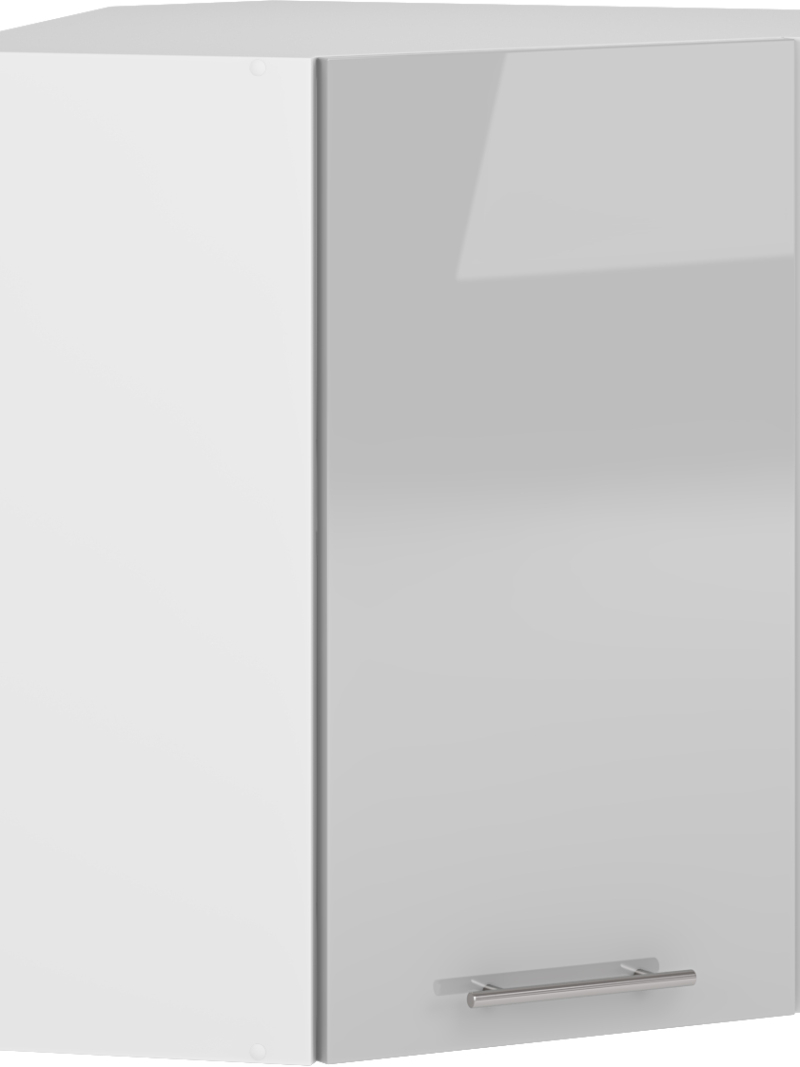 VENTO GN-60/72 corner top cabinet, color: white / light grey