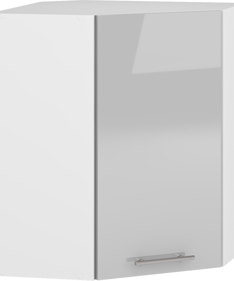 VENTO GN-60/72 corner top cabinet, color: white / light grey