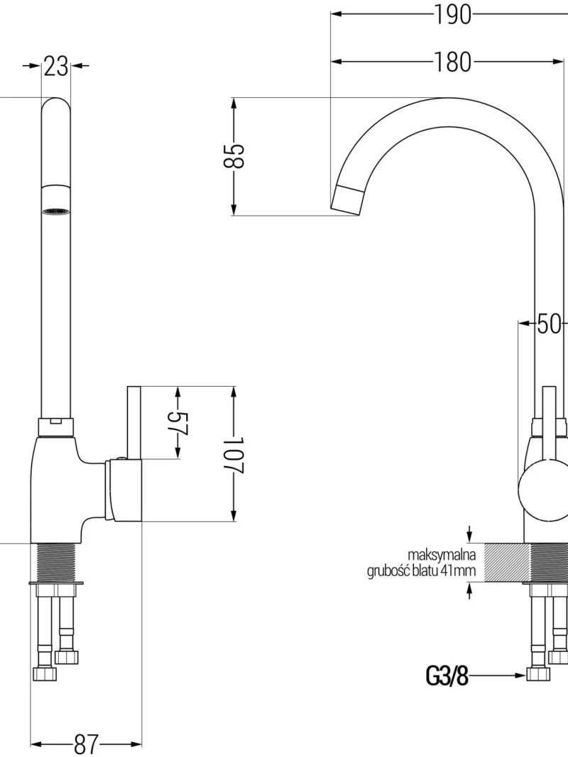 Alternative view of Köögisegisti Mexen Telma - valge