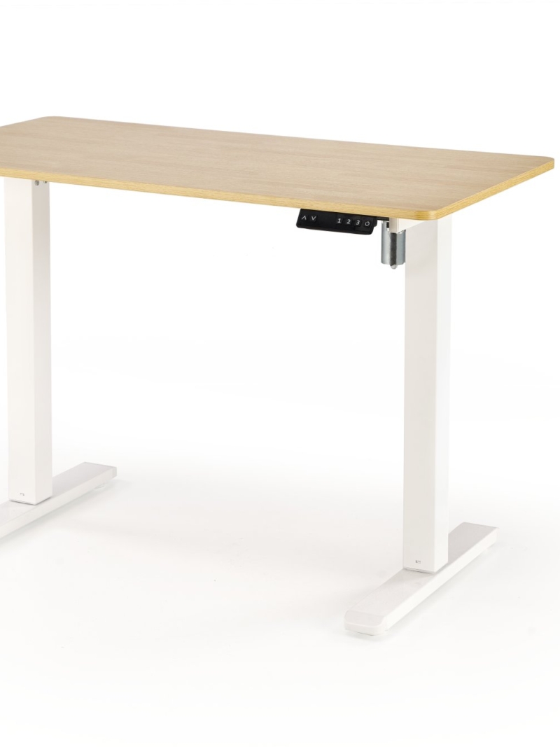 B53 desk with adjustable height, artisan oak / white