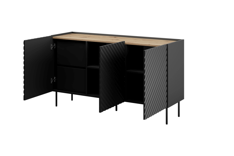 ONDA chest of drawers 150 ( 3D2SZ ) black - Image 4