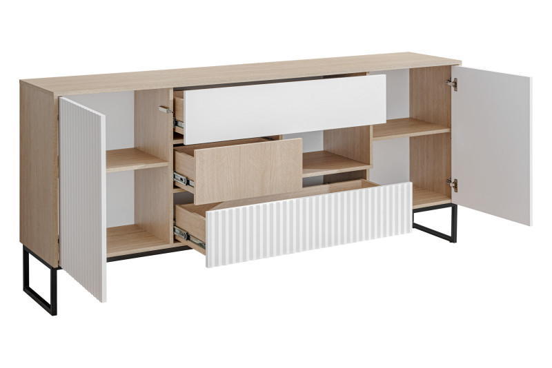ZOE TV stand 2D3S scandi/white mat - Image 4