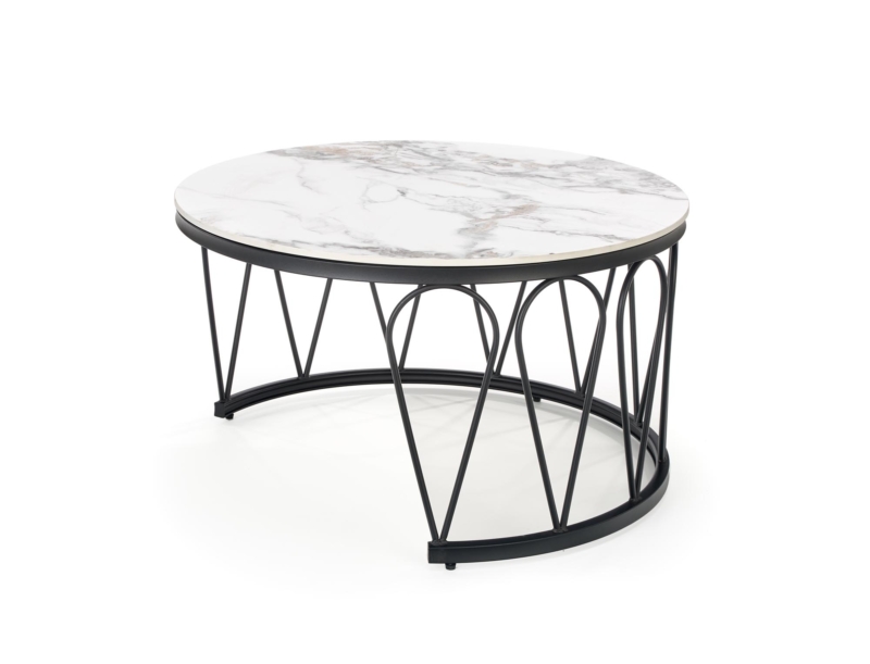 FORMOSA set of 2 coffee tables, white marble - Image 7