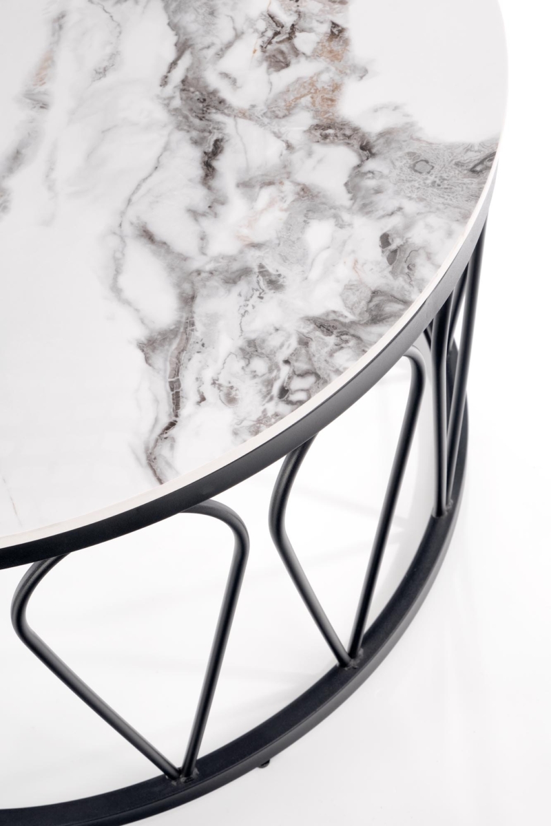 FORMOSA set of 2 coffee tables, white marble - Image 11