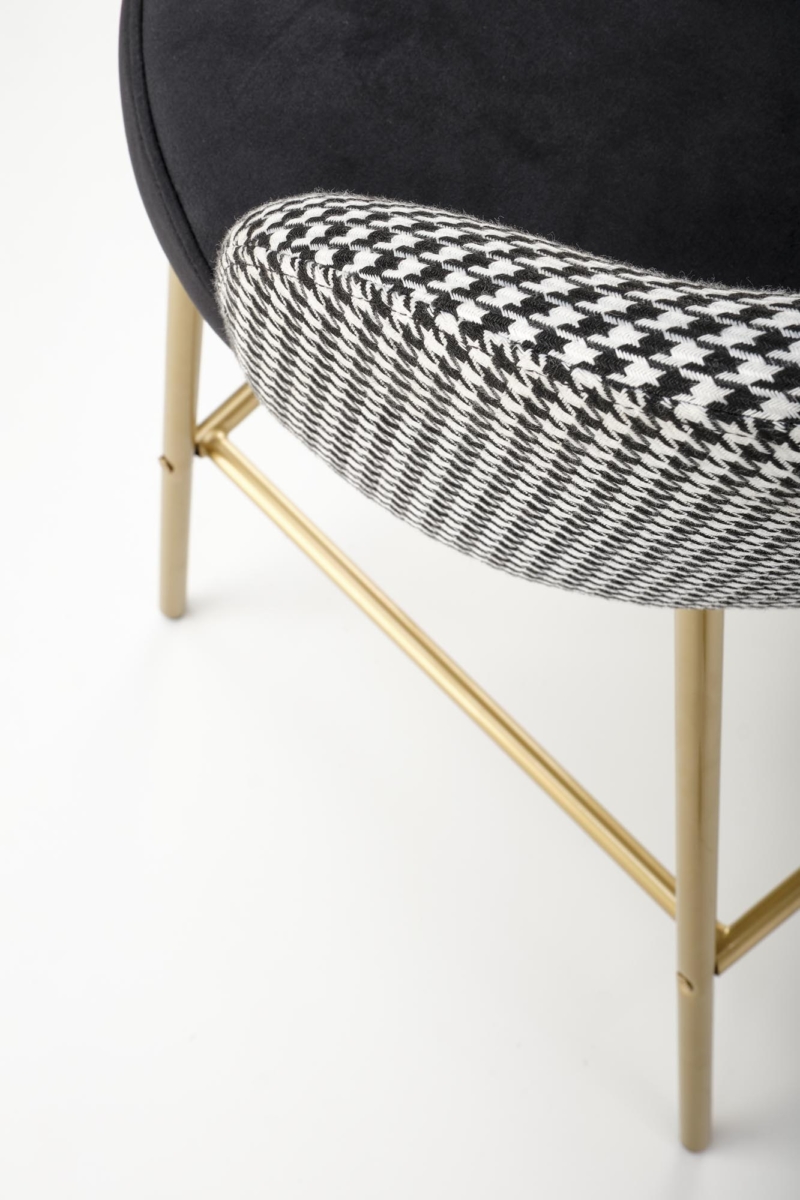 H113 bar stool, black / white - Image 4