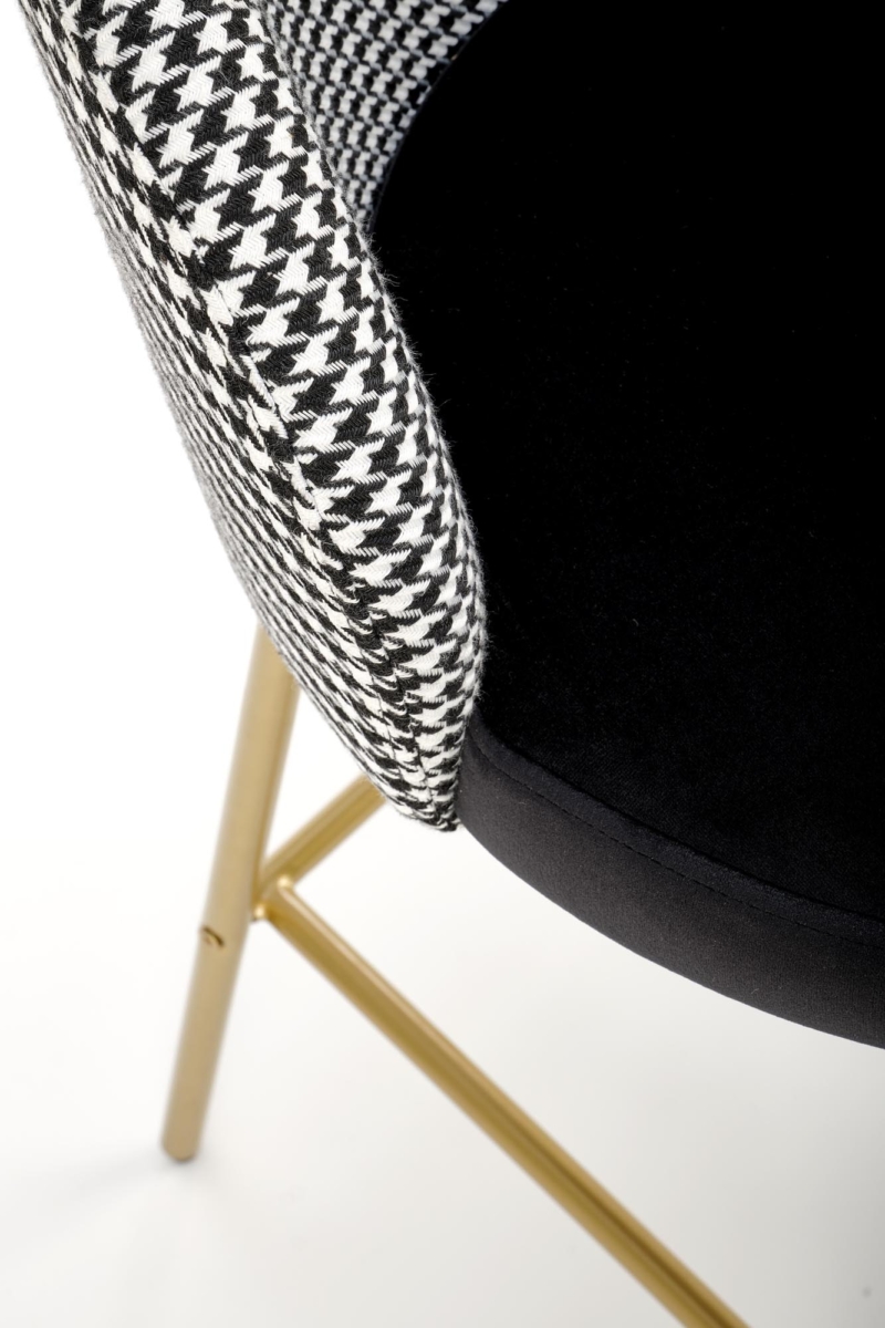 H113 bar stool, black / white - Image 13