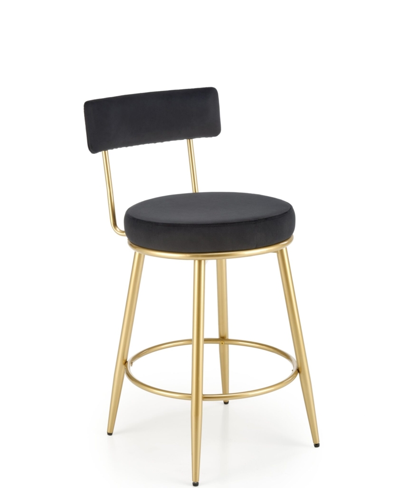 H115 bar stool, grey / gold
