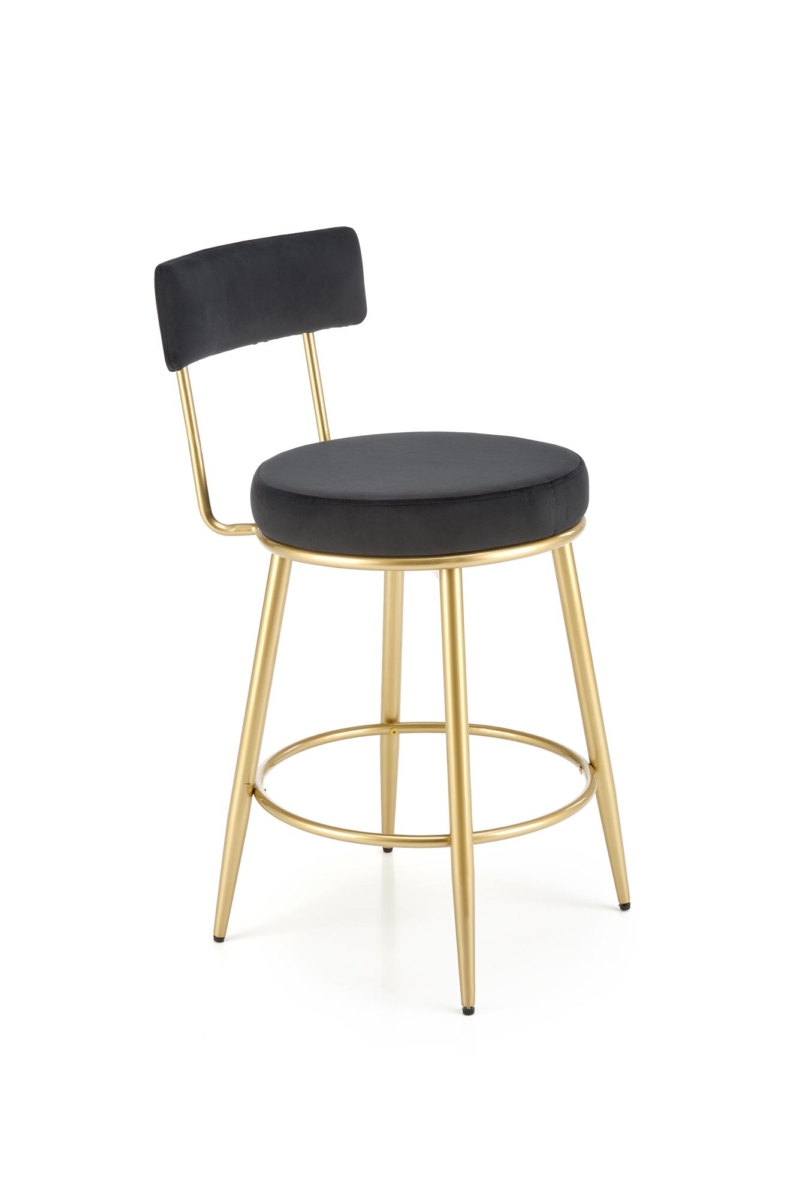 H115 bar stool, grey / gold - Image 9