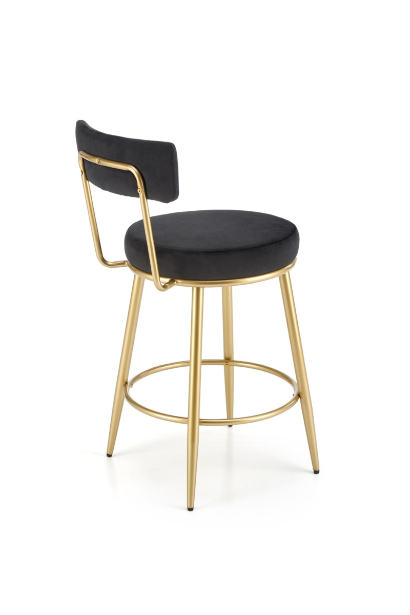 H115 bar stool, grey / gold - Image 10