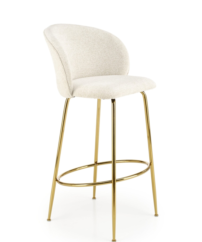 H116 bar stool, cream / gold
