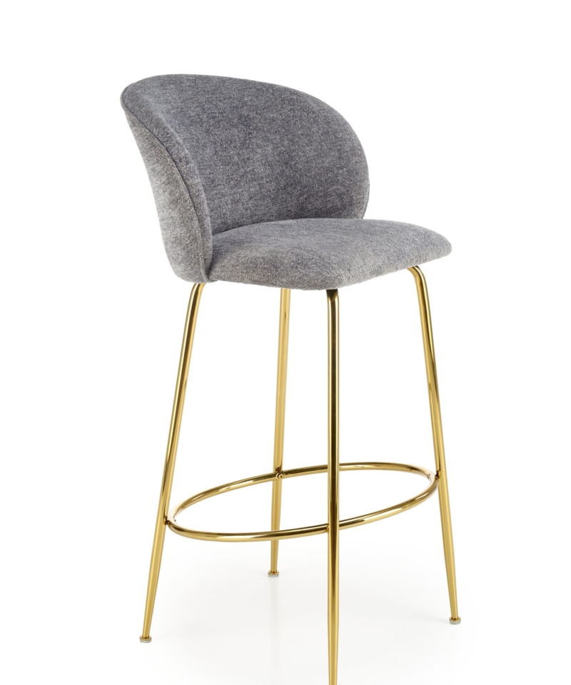 H116 bar stool, grey / gold