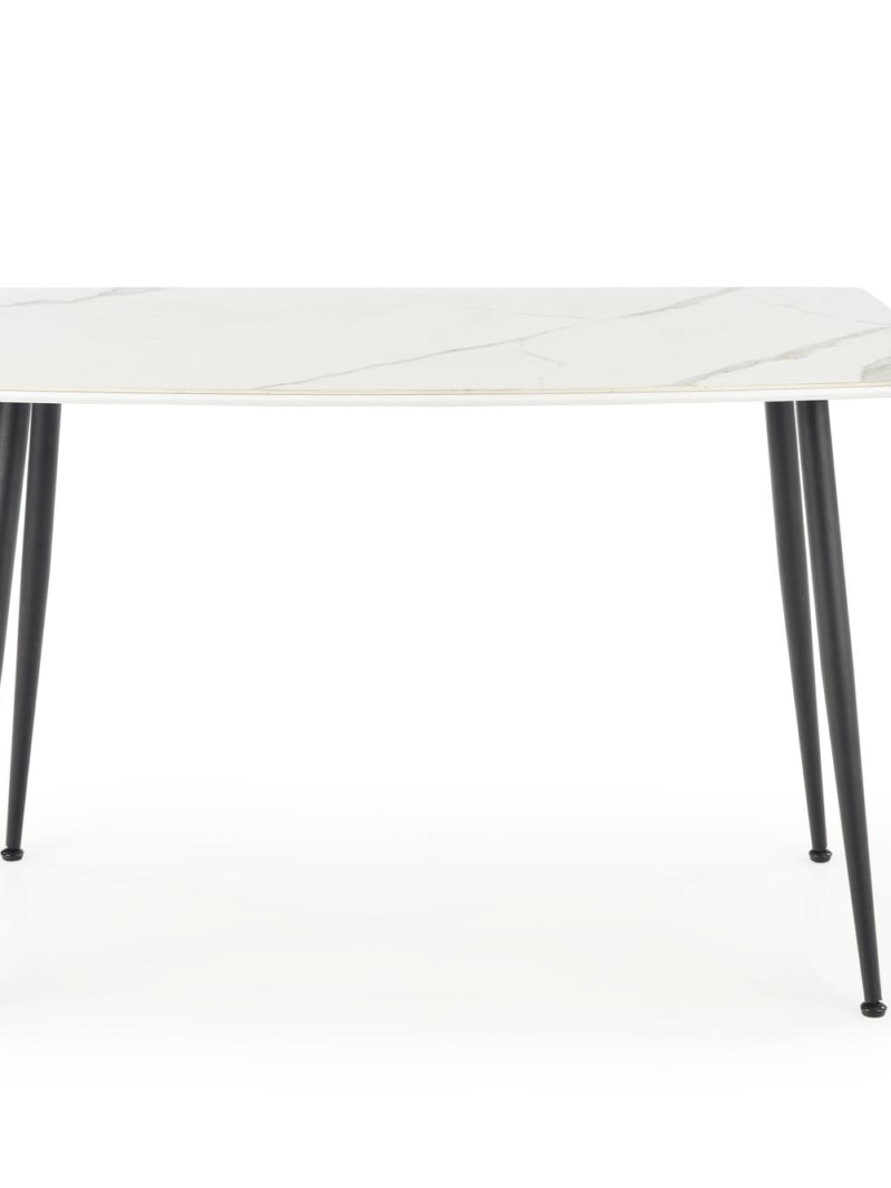 MARCO table, color: top - white marble, legs - black