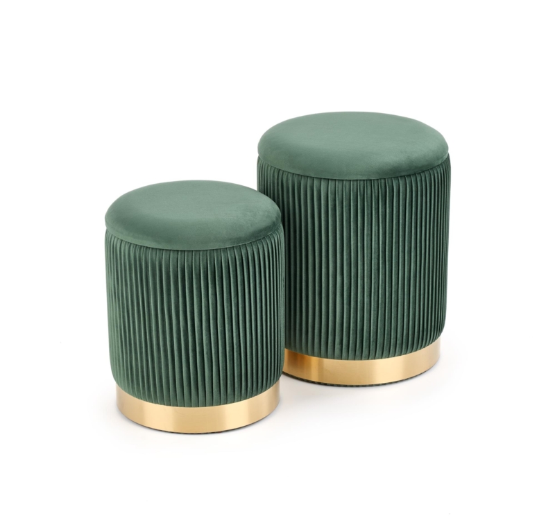 MONTY set of two stools: color: dark green - Image 3