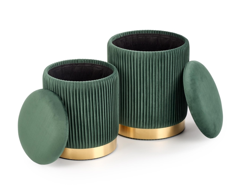 MONTY set of two stools: color: dark green - Image 8