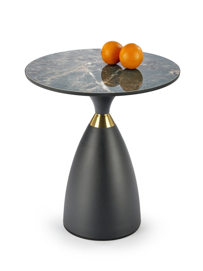 MORENA coffee table, green marble / black / gold