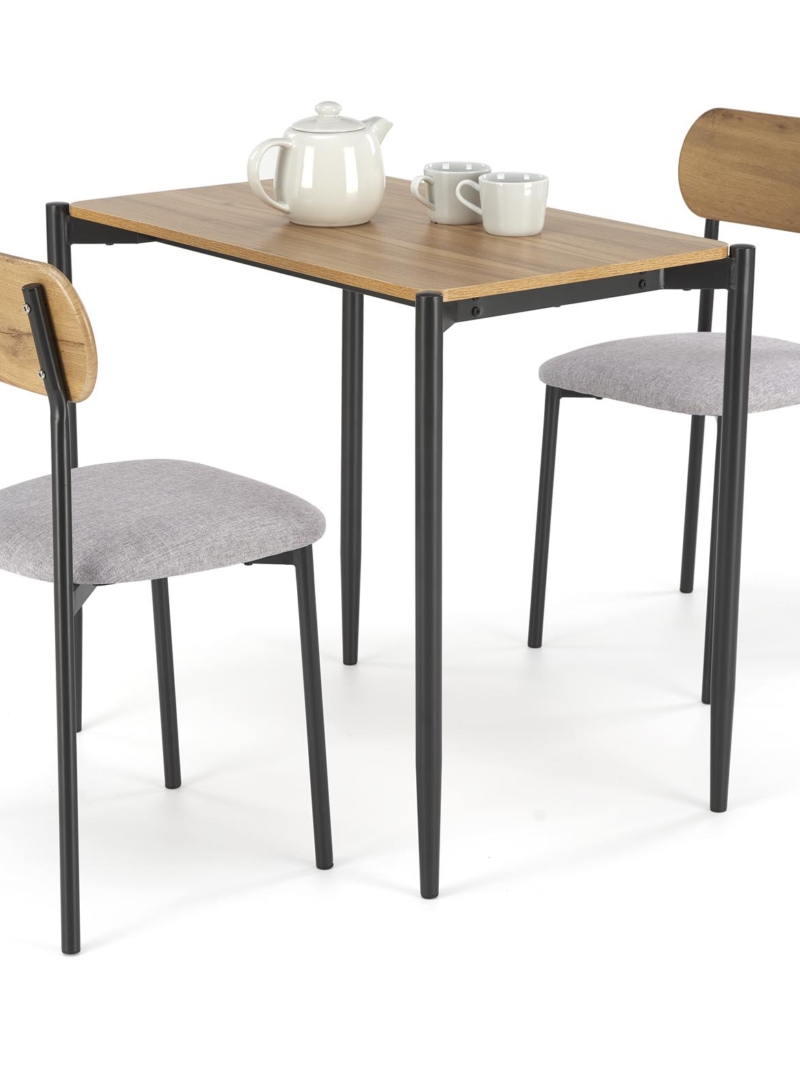 NANDO table + 2 chairs color: natural / black