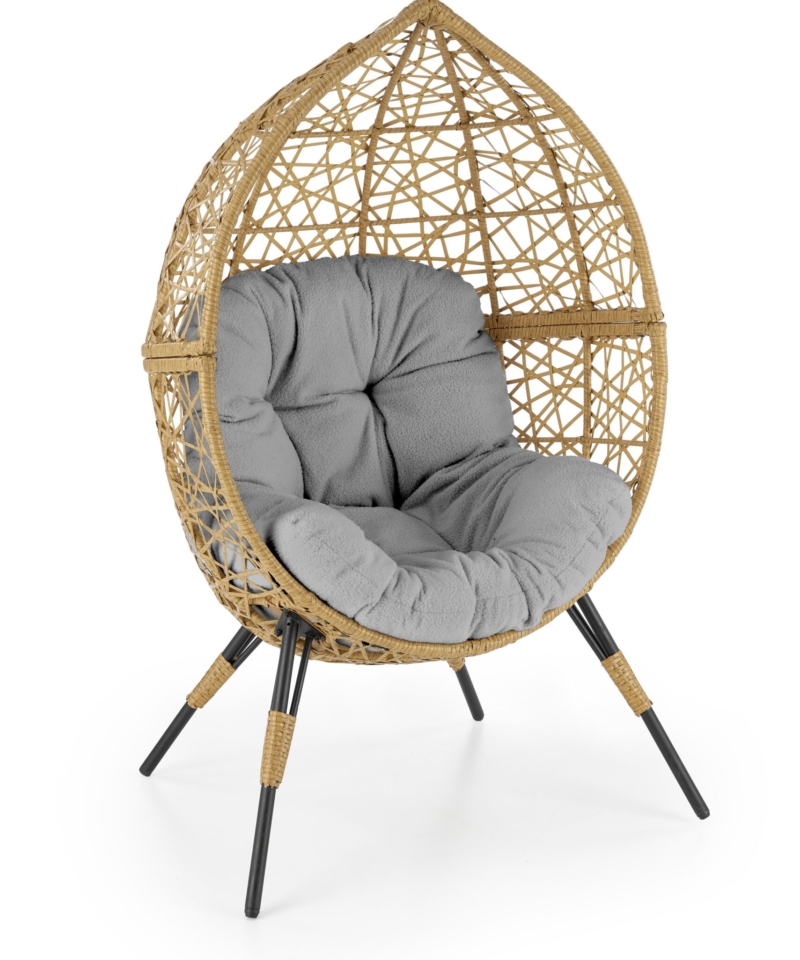 OSKAR garden chair natural / light grey