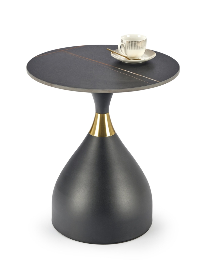SCALITA coffe table black mable / black / gold
