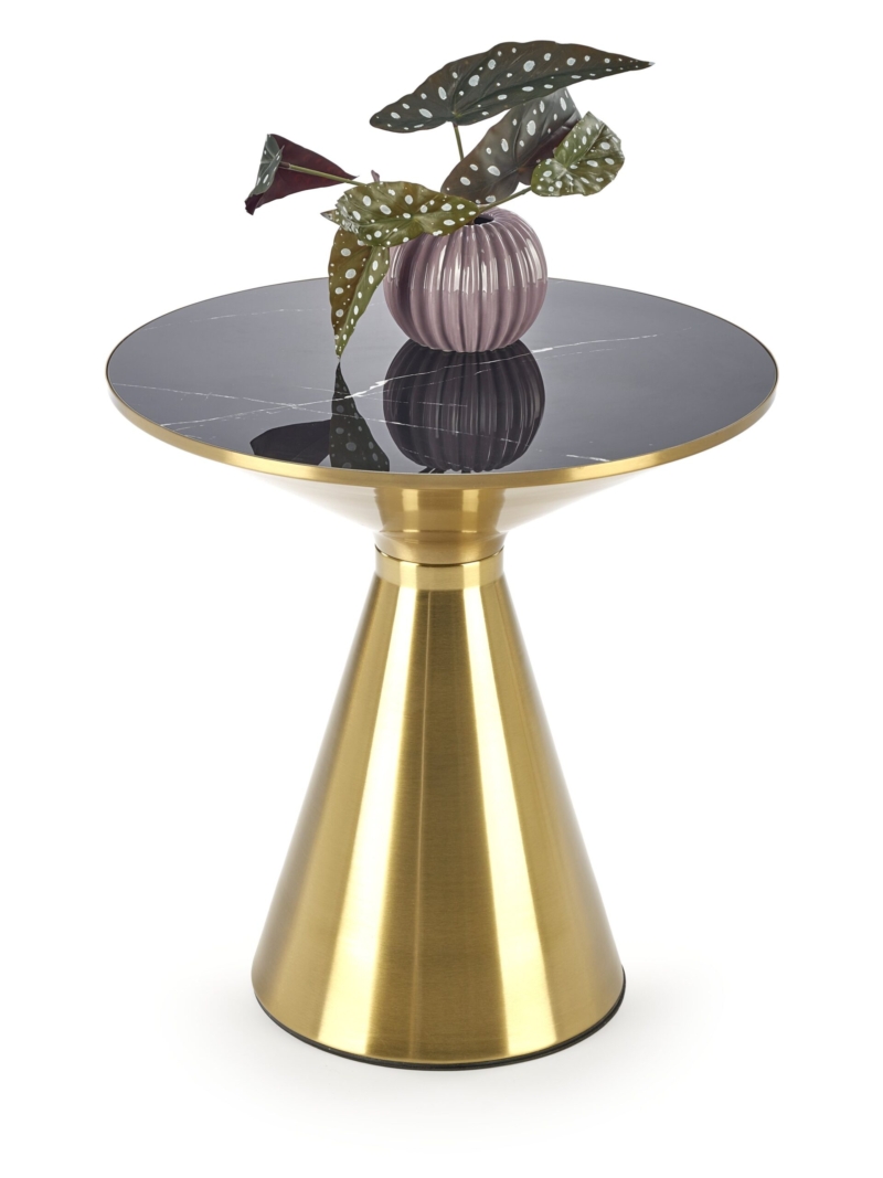 TRIBECA coffe table black marble / gold