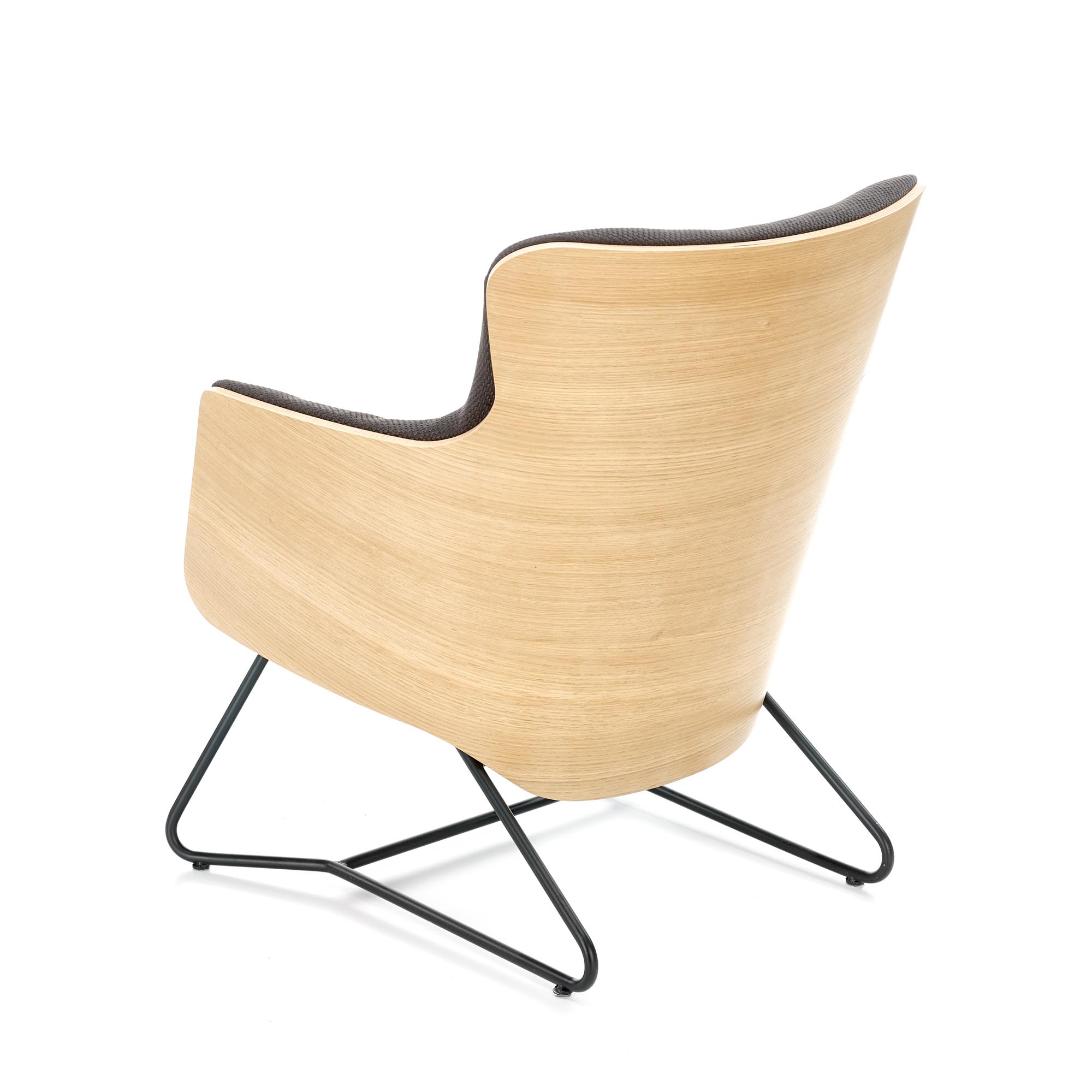 CHILLOUT leisure armchair dark grey / natural oak, legs - black - Image 7