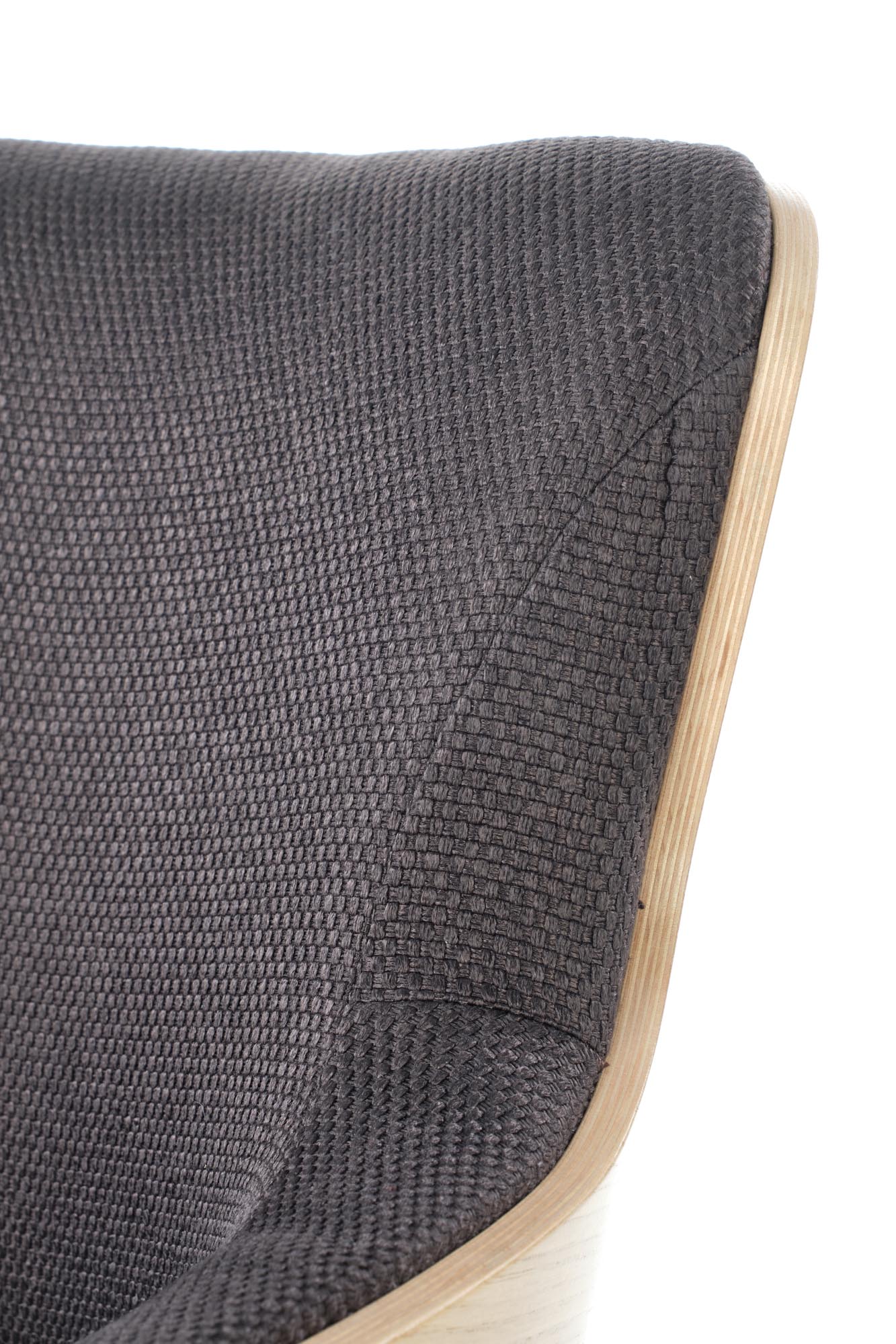 CHILLOUT leisure armchair dark grey / natural oak, legs - black - Image 8