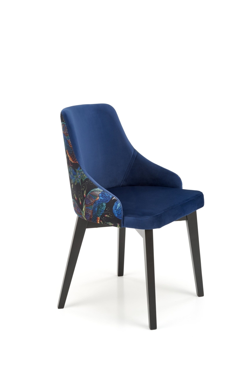 TOLEDO 3 chair, color: quilted velvet Karo 4 - MONOLITH 37