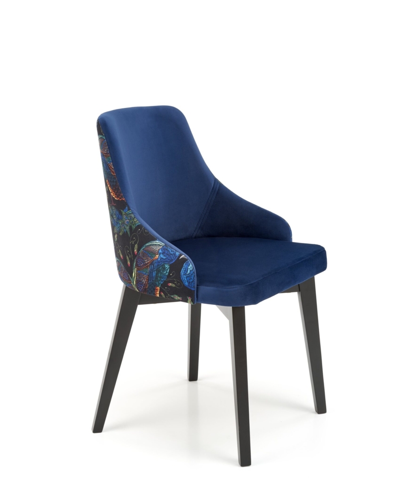 TOLEDO 3 chair, color: quilted velvet Karo 4 - MONOLITH 37