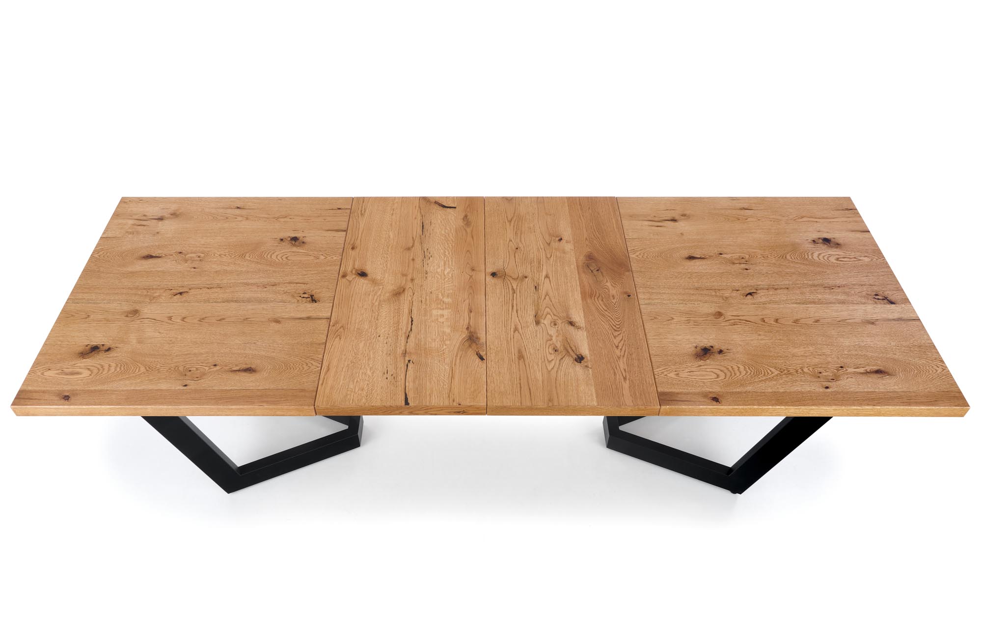 MASSIVE extension table, color: light oak / black - Image 12