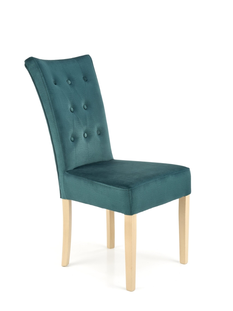 VERMONT chair, honey oak / dark green Monolith 37