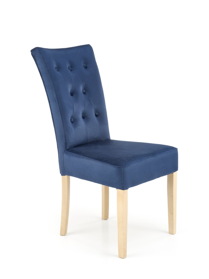 VERMONT chair, honey oak / dark blue Monolith 77