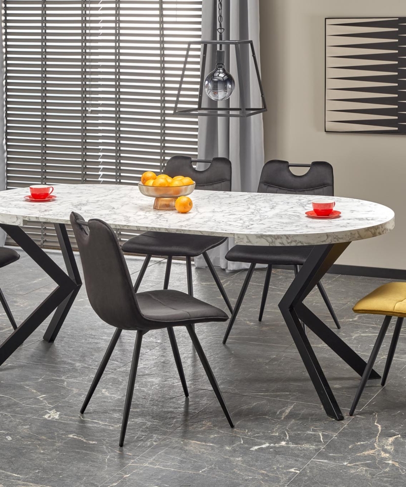 PERONI table white marble/white