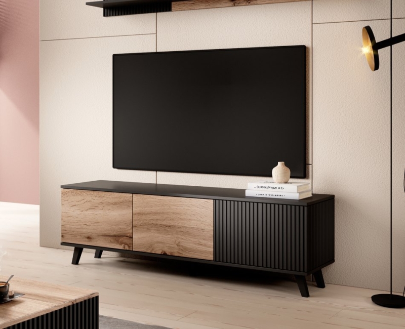 RANDOM RTV-1 TV-stand, color: wotan oak/black - Image 12