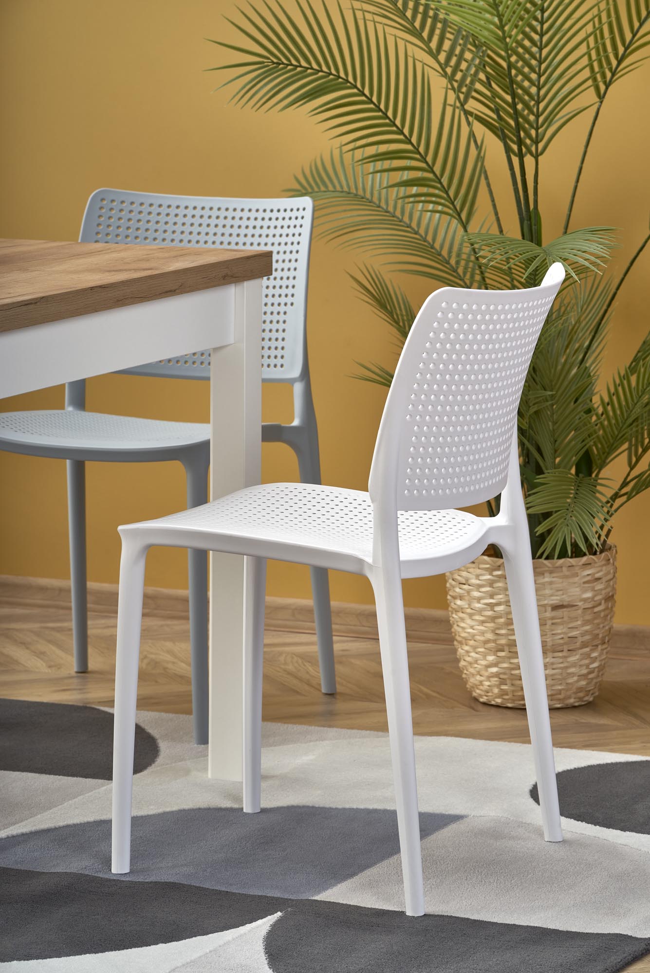 TIAGO SQUARE extension table craft oak / white - Image 8