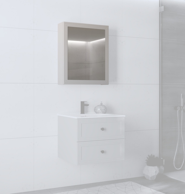 mirror cabinet, TORETO SLU-60, cashmere