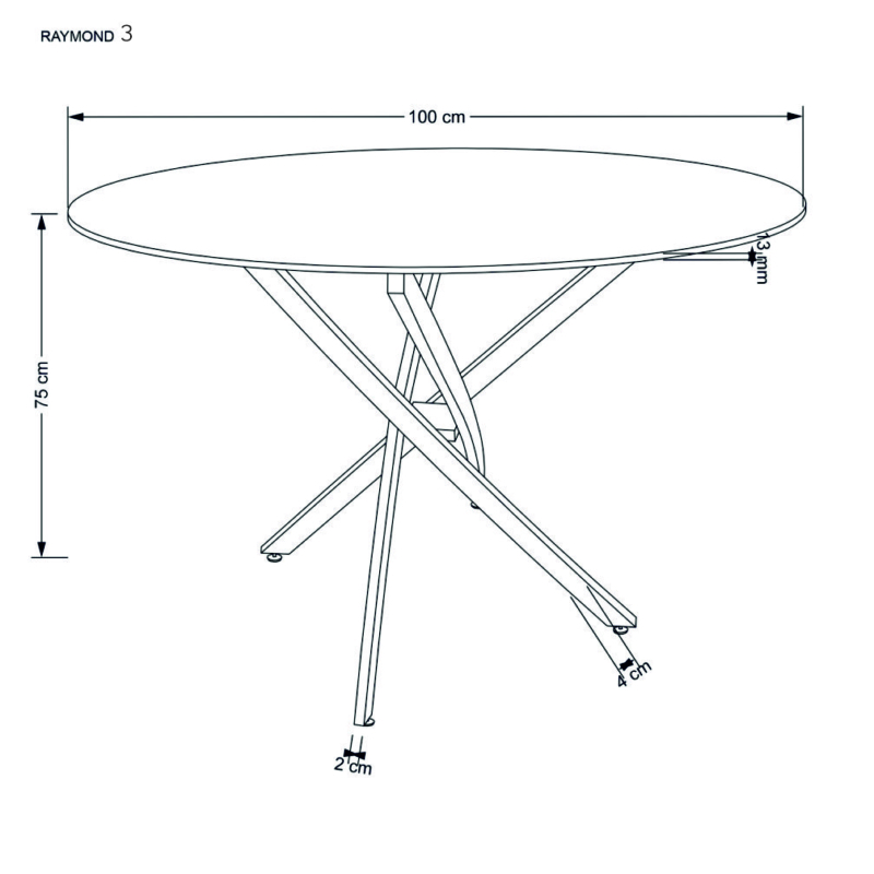 RAYMOND 2 table, white marble / silver - Image 7