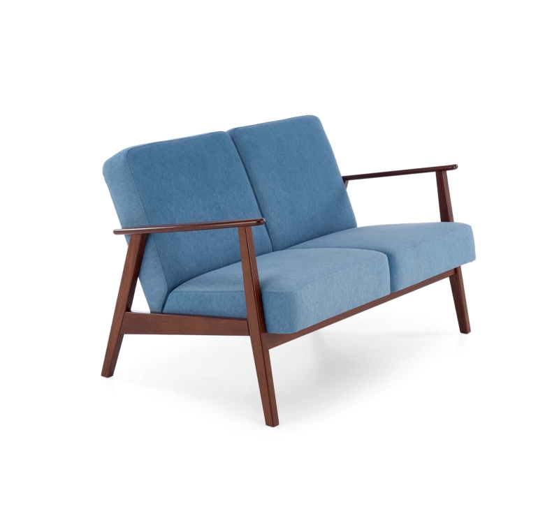 MILANO 2S sofa, blue CASTEL#74 / dark walnut - Image 9