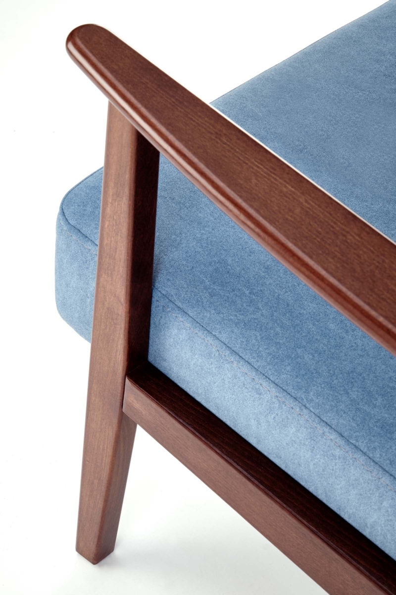 MILANO 2S sofa, blue CASTEL#74 / dark walnut - Image 15
