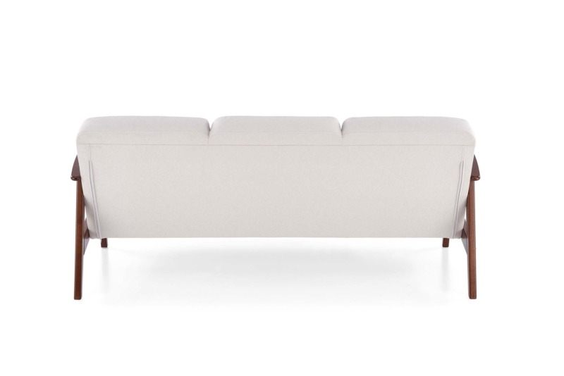 MILANO 3S sofa, light beige CASTEL#04 / dark walnut - Image 4