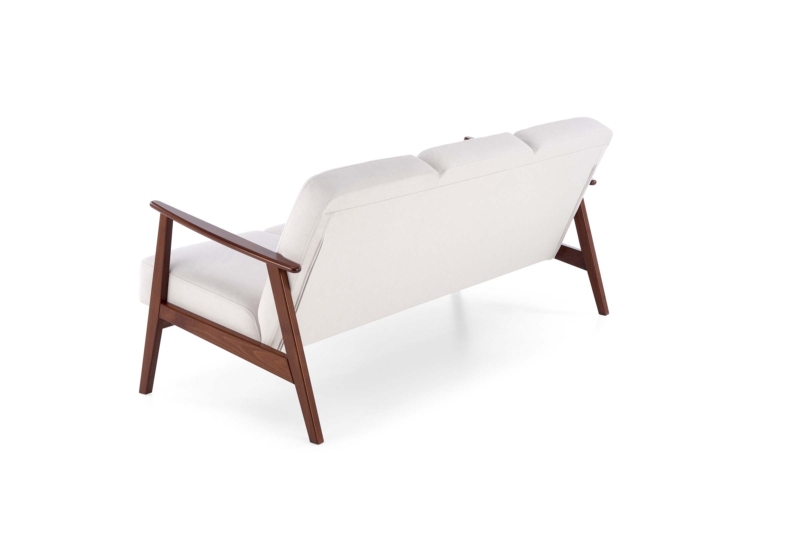 MILANO 3S sofa, light beige CASTEL#04 / dark walnut - Image 8